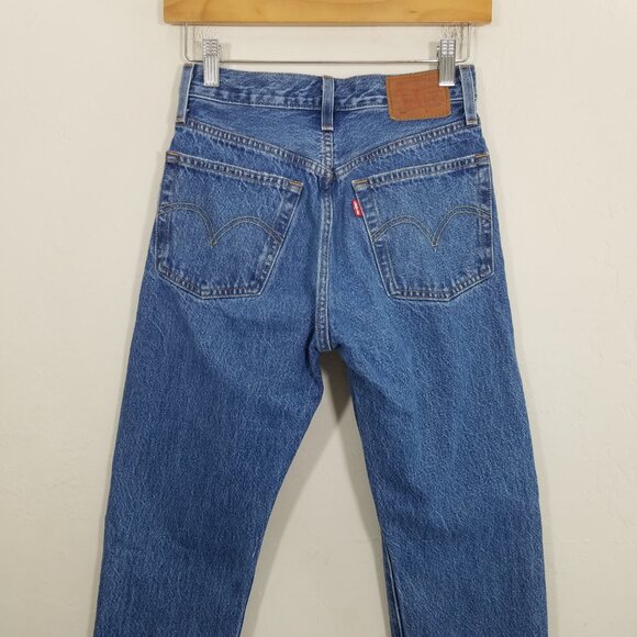 Levi's Premium Button Fly Jeans Blue Size 24 - Picture 6 of 9